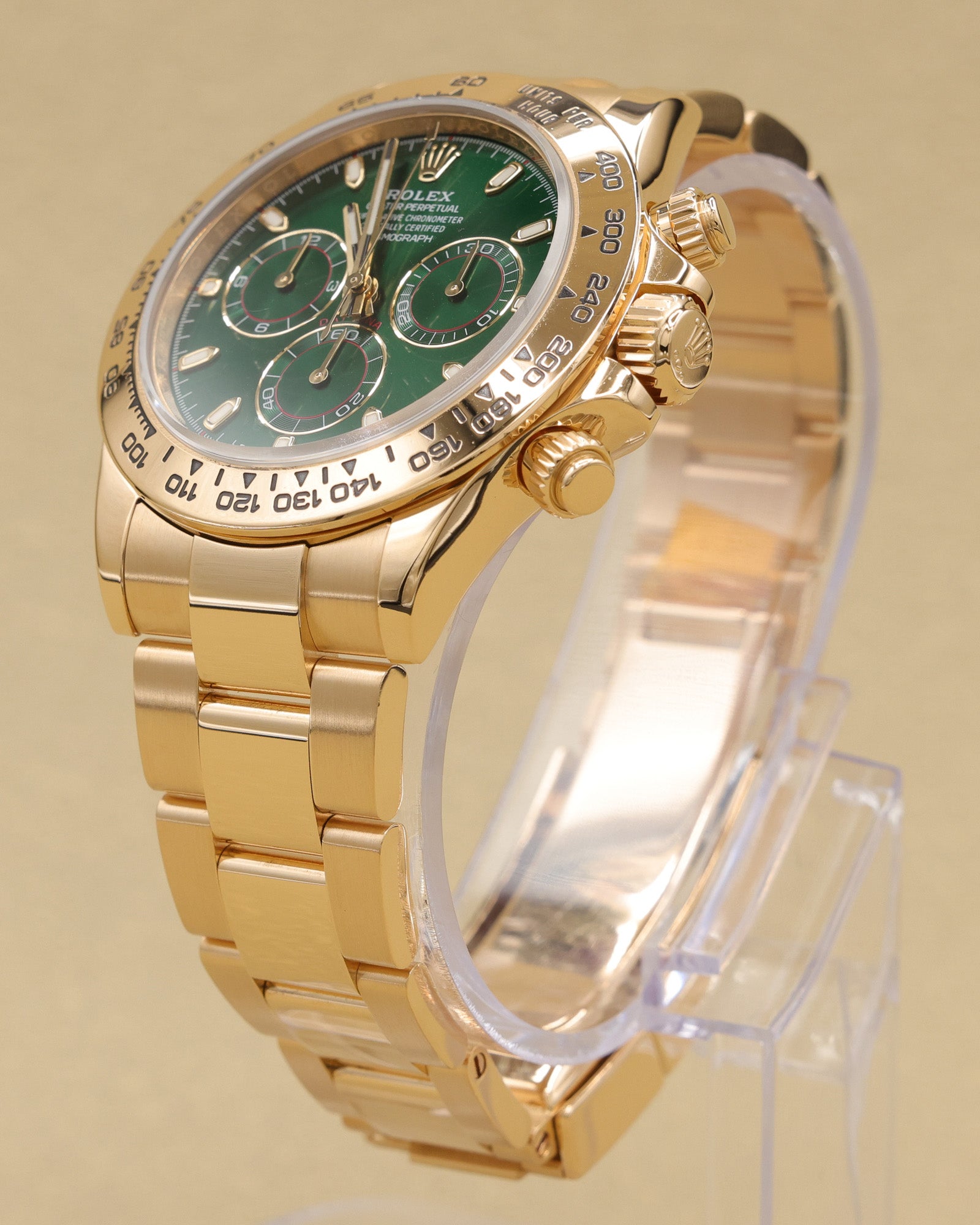 Rolex Daytona Green Stick Dial on Oyster 116508 Complete 2021