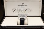 Patek Philippe Annual Calendar Chronograph Complications Matt Blue Dial on Alligator leather with square scales, hand-stitched, shiny navy blue 5961P-001 Complete 2026