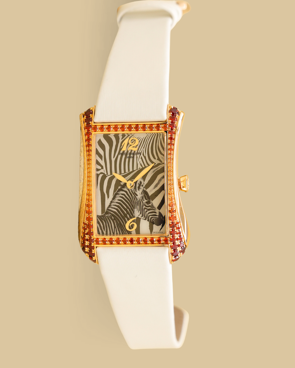 Patek Philippe Gondolo Serata Zebra Motif Dial on Calfskin, satinated finish, brushed white 4962/200R-010 Complete 2026