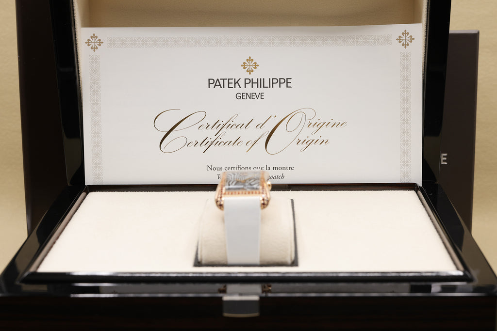 Patek Philippe Gondolo Serata Zebra Motif Dial on Calfskin, satinated finish, brushed white 4962/200R-010 Complete 2026