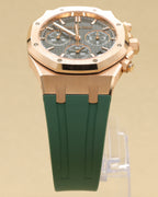 Audemars Piguet Royal Oak Chronograph Green Dial on Leather Strap 26240OR.OO.D404CR.02 Complete 2022