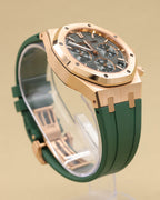 Audemars Piguet Royal Oak Chronograph Green Dial on Leather Strap 26240OR.OO.D404CR.02 Complete 2022
