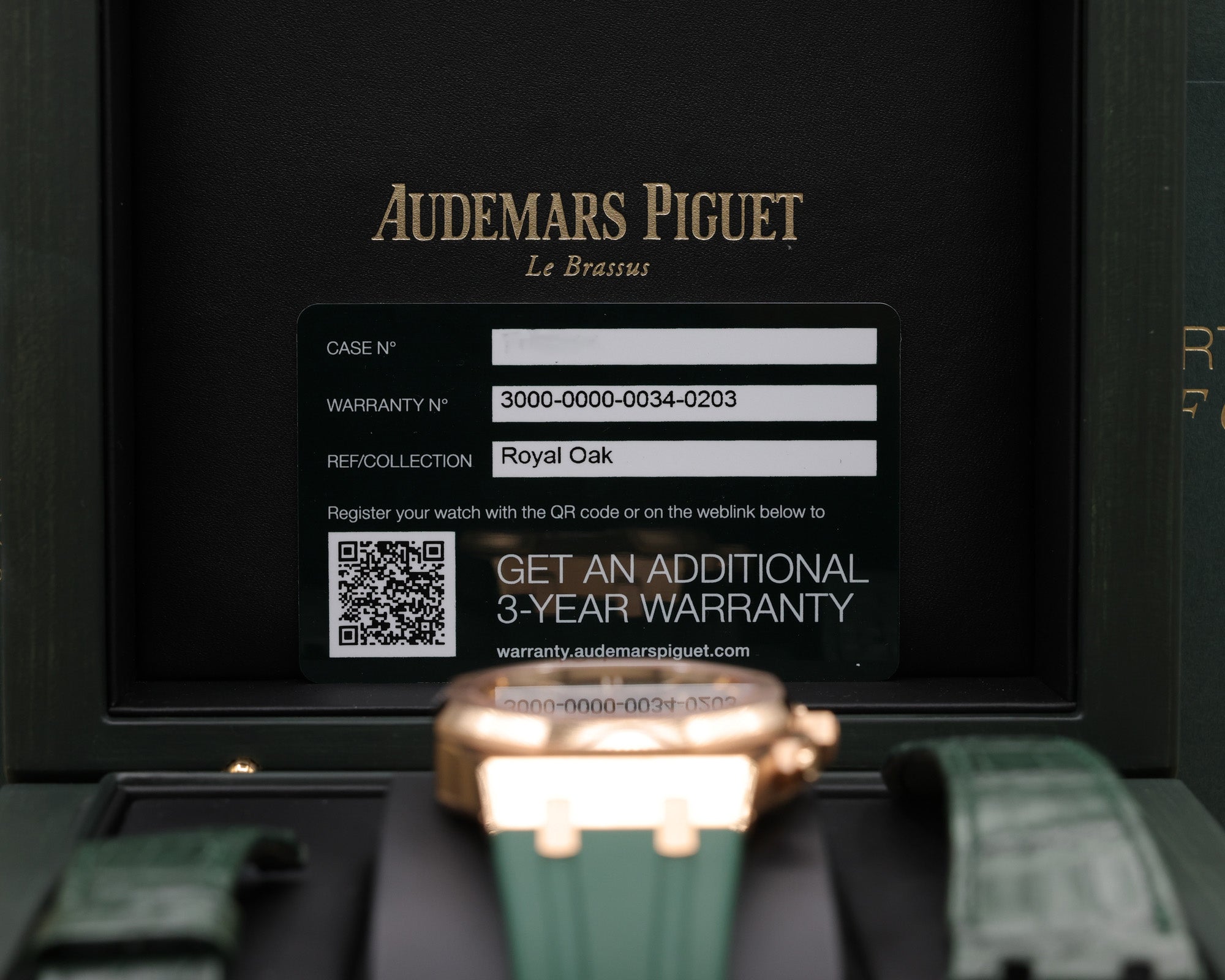 Audemars Piguet Royal Oak Chronograph Green Dial on Leather Strap 26240OR.OO.D404CR.02 Complete 2022