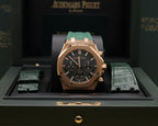 Audemars Piguet Royal Oak Chronograph Green Dial on Leather Strap 26240OR.OO.D404CR.02 Complete 2022