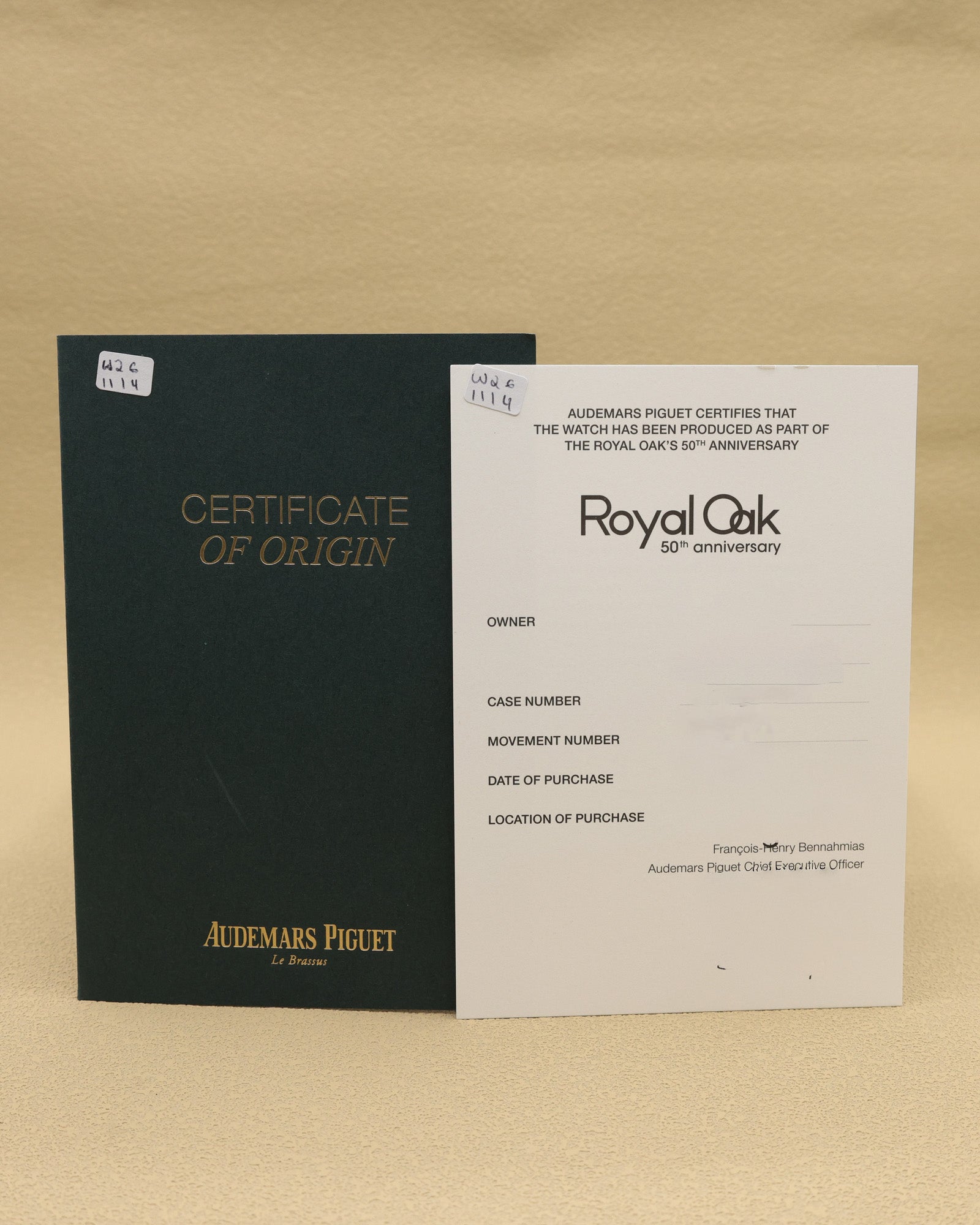 Audemars Piguet Royal Oak Chronograph Green Dial on Leather Strap 26240OR.OO.D404CR.02 Complete 2022