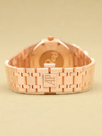 Audemars Piguet Royal Oak Quartz Ladies Silver Dial on Rose Gold Bracelet 67651OR.ZZ.D010CA.01 Papers 2014