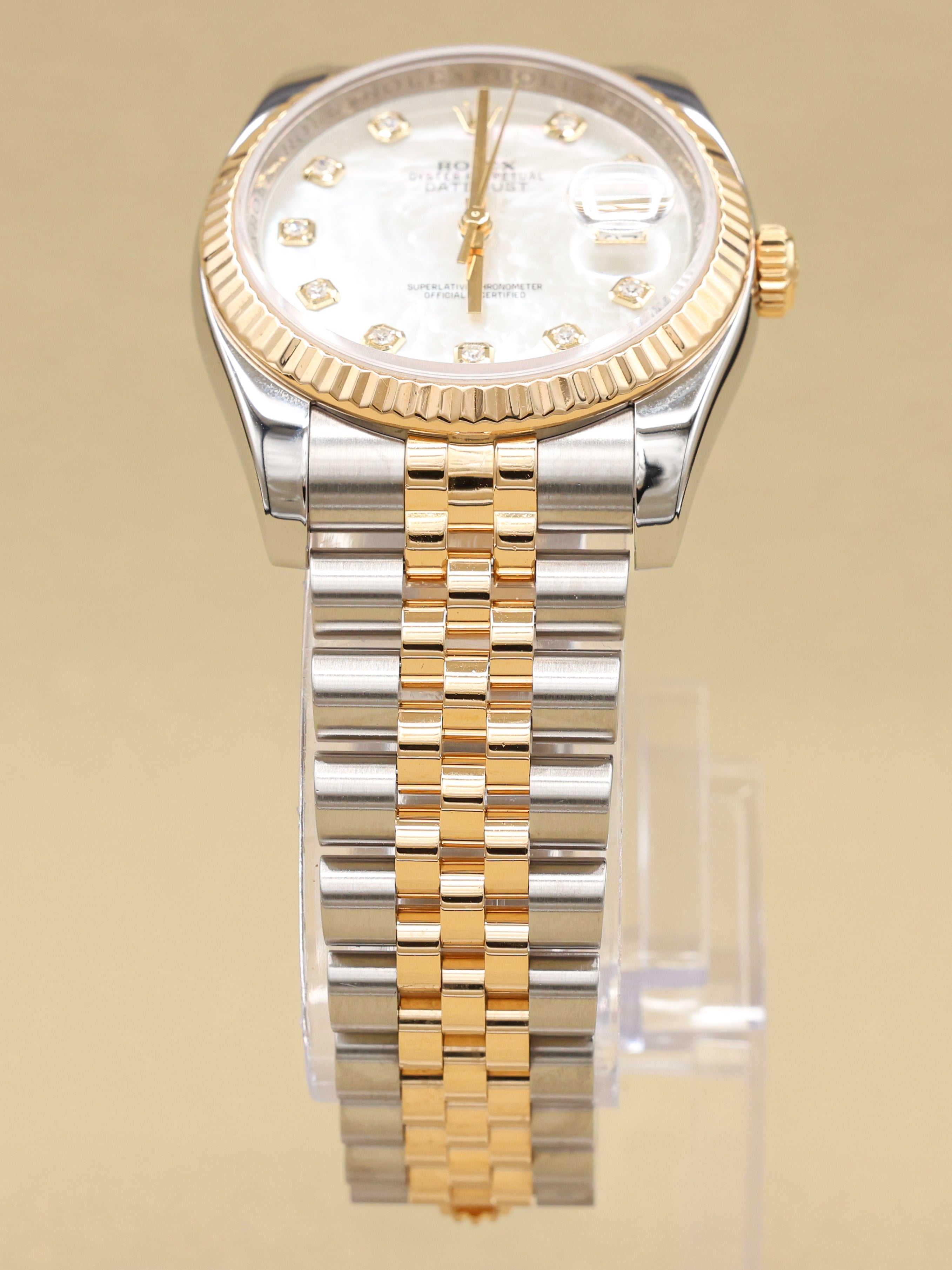 Rolex Datejust 36 Mother of Pearl Diamond Dial on Jubilee 116233 Complete 2013