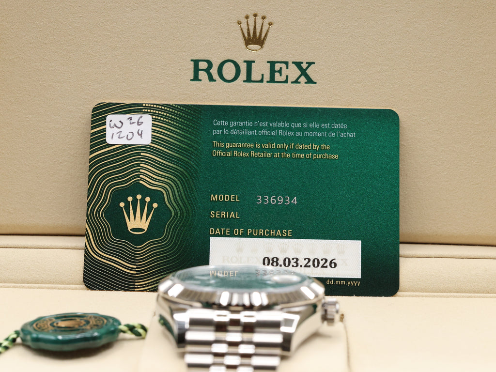Rolex SkyDweller Mint Green Dial on Jubilee 336934 Complete 2026