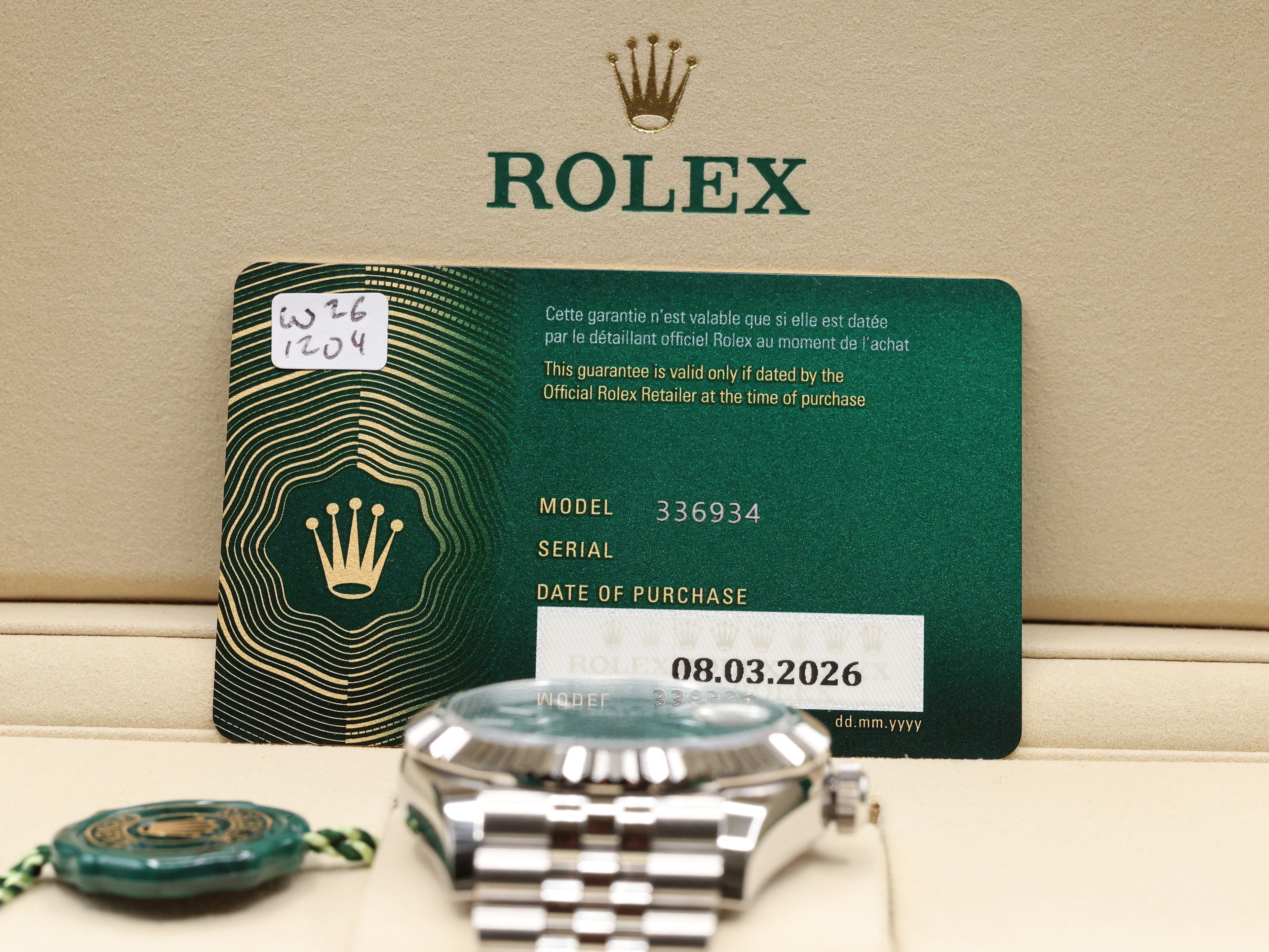 Rolex SkyDweller Mint Green Dial on Jubilee 336934 Complete 2026