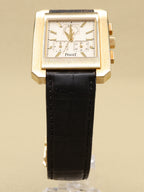 Piaget Protocol White Chronograph Dial Dial on Black Leather GOA22086