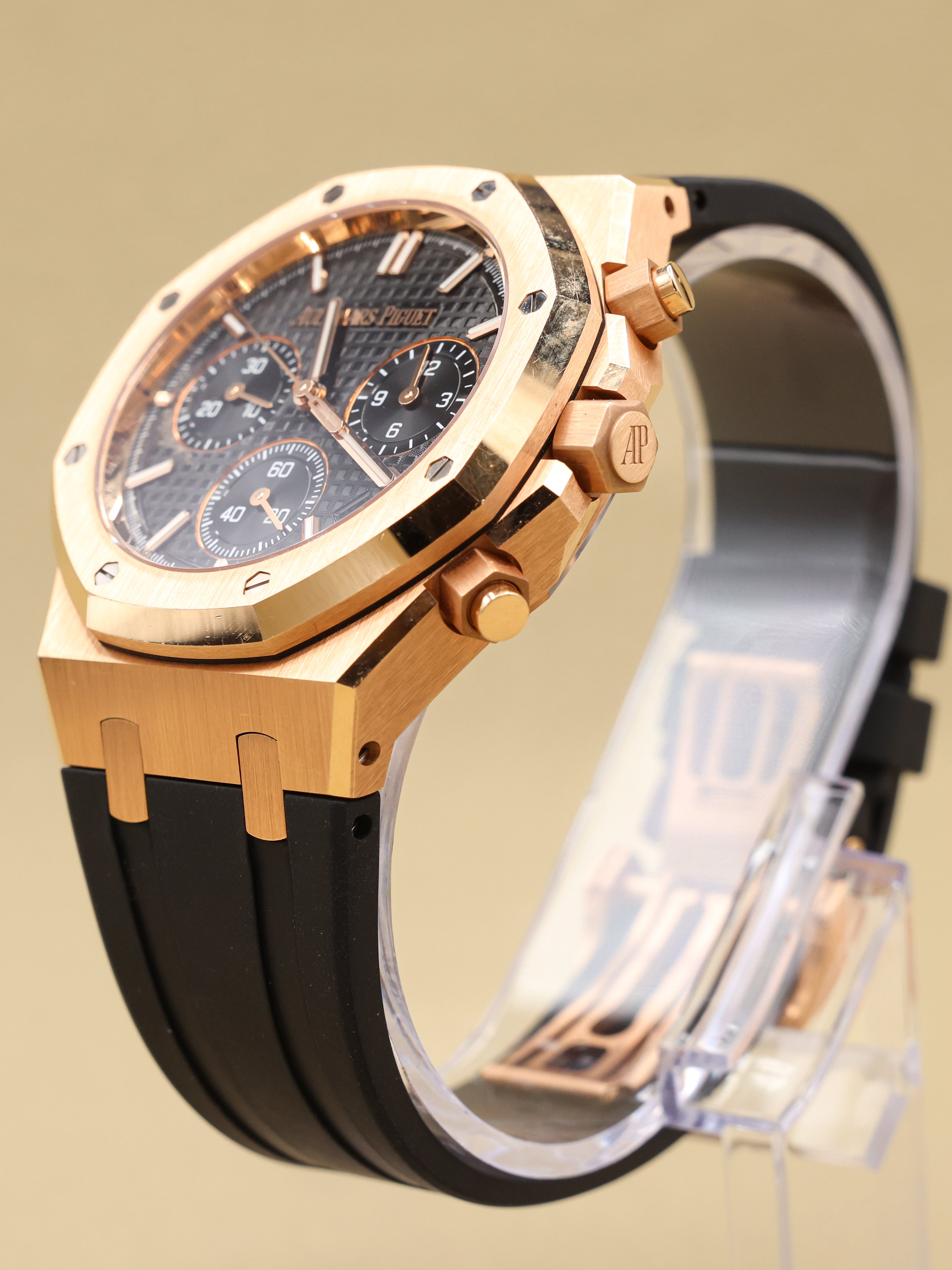 Audemars Piguet Royal Oak Chronograph "50th Anniversary" Black Dial on Strap 26240OR.OO.D002CR.01 Complete