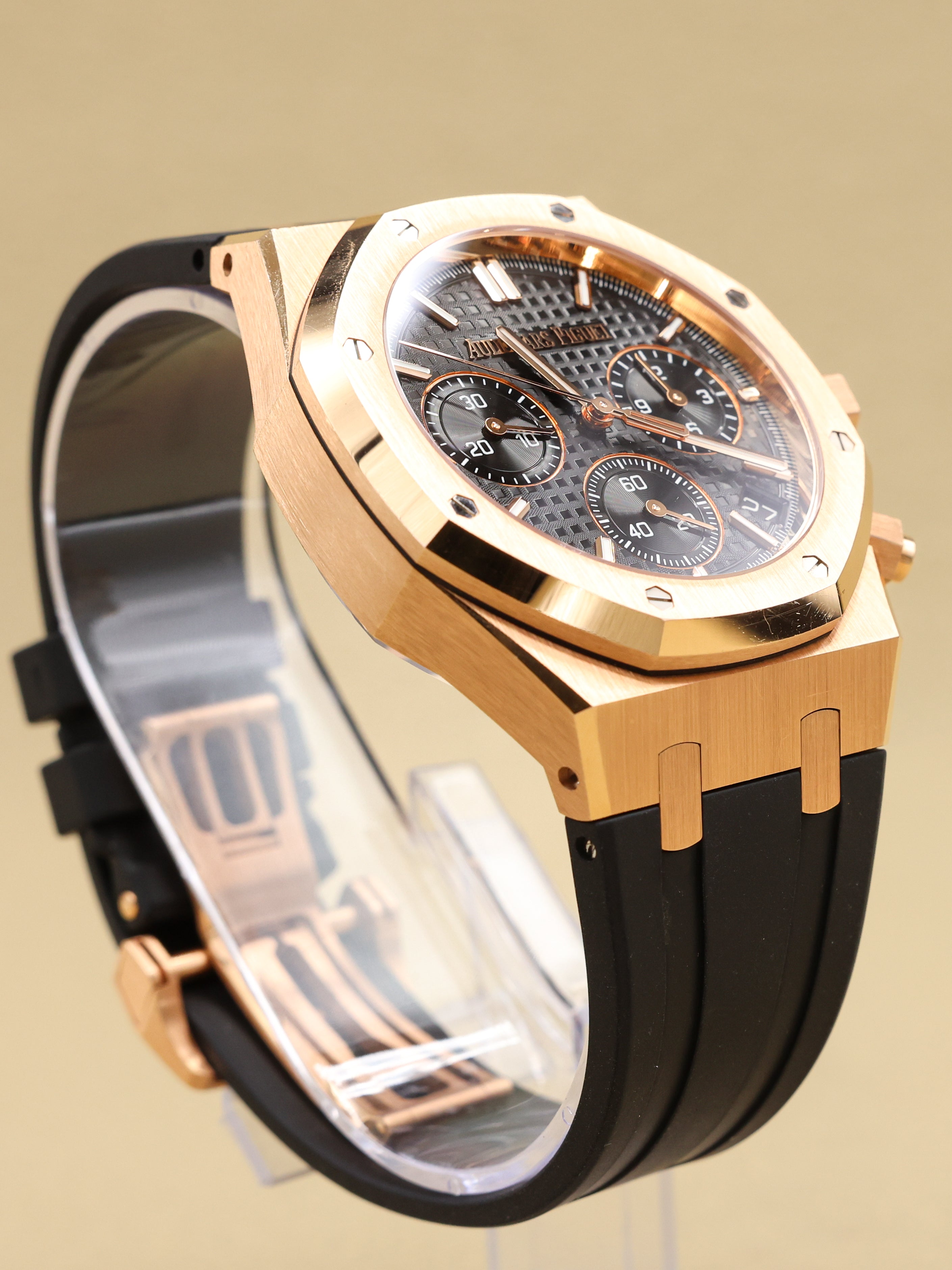 Audemars Piguet Royal Oak Chronograph "50th Anniversary" Black Dial on Strap 26240OR.OO.D002CR.01 Complete