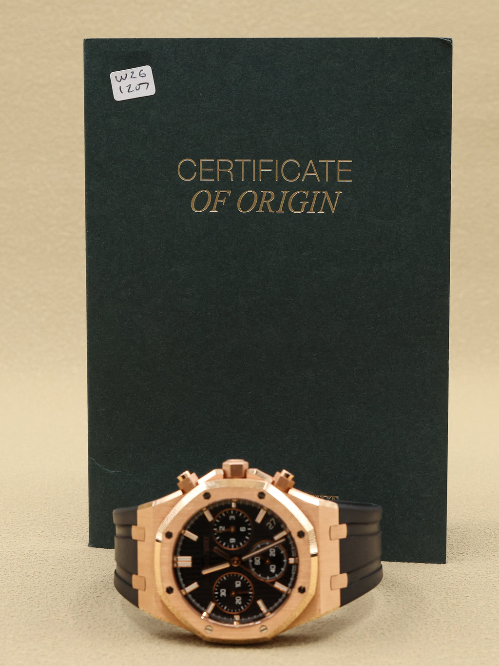 Audemars Piguet Royal Oak Chronograph "50th Anniversary" Black Dial on Strap 26240OR.OO.D002CR.01 Complete