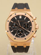 Audemars Piguet Royal Oak Chronograph "50th Anniversary" Black Dial on Strap 26240OR.OO.D002CR.01 Complete