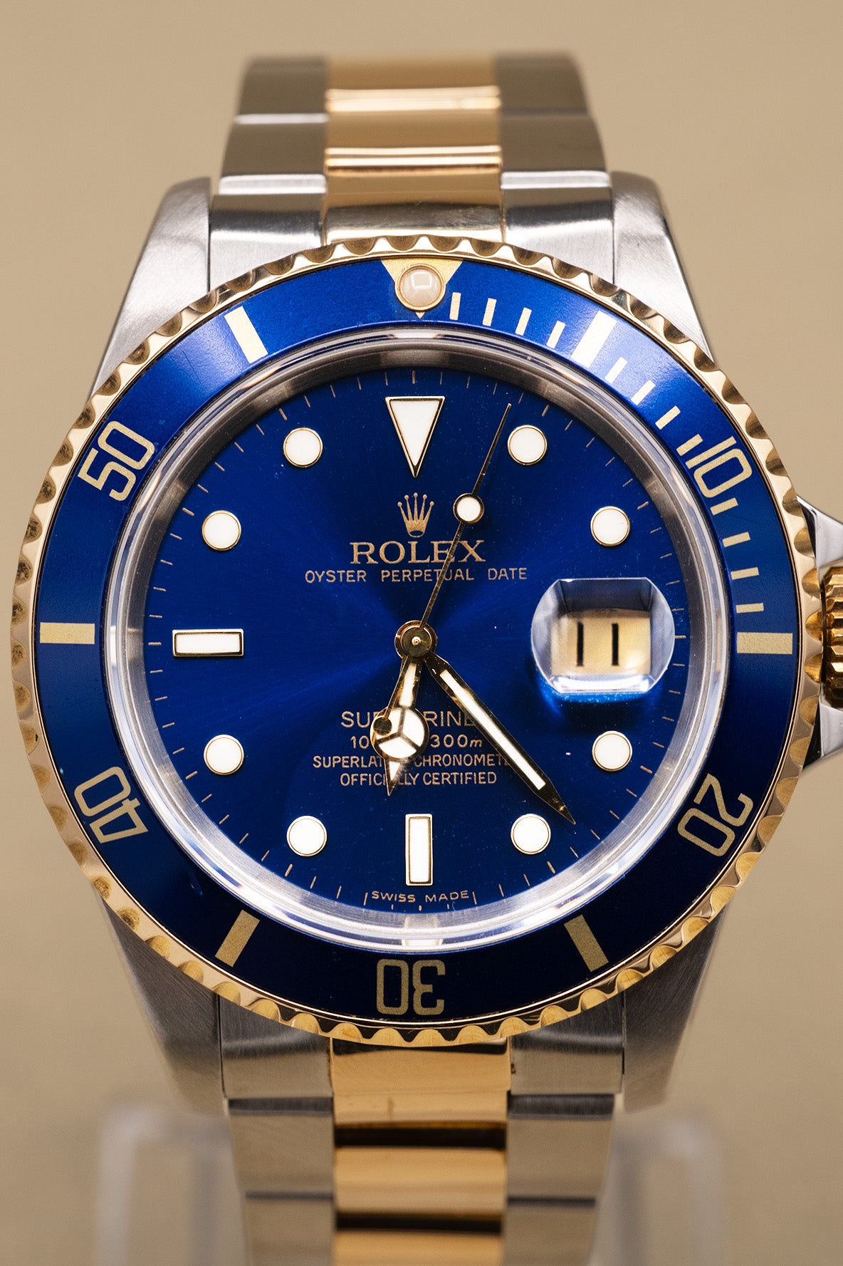 Rolex Submariner Blue Dial on Oyster 16613