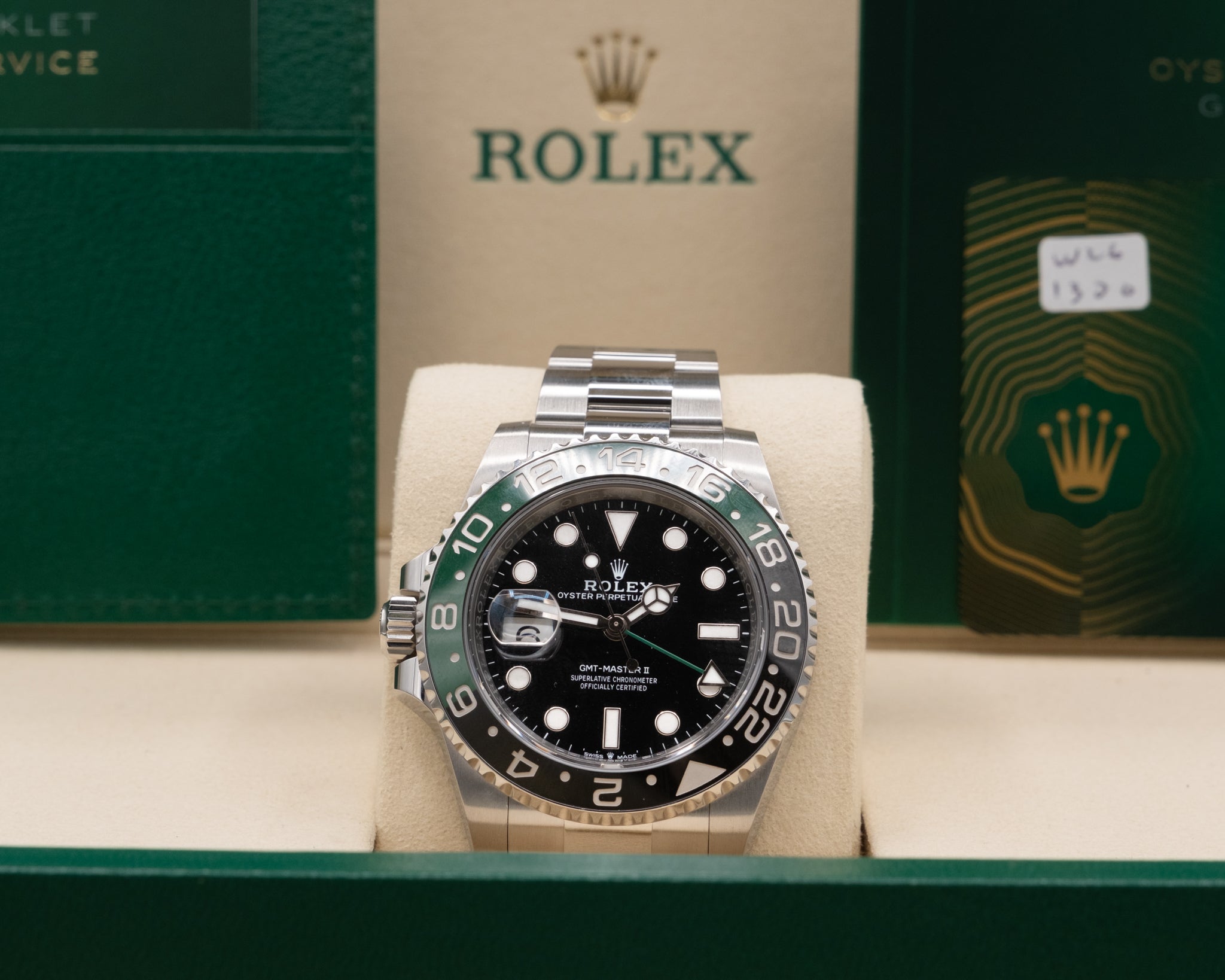 Rolex GMT-Master II "Sprite" Black Dial on Oyster 126720VTNR Complete 2025