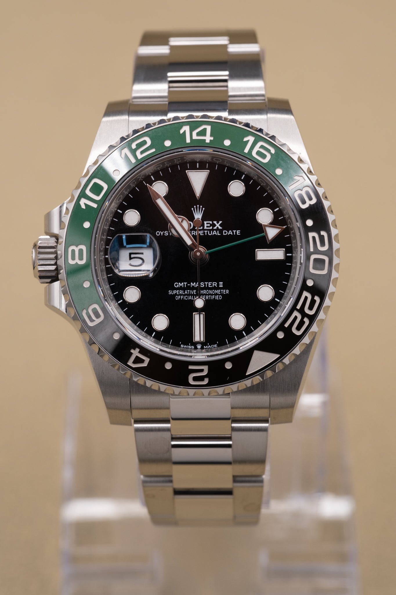 Rolex GMT-Master II "Sprite" Black Dial on Oyster 126720VTNR Complete 2025