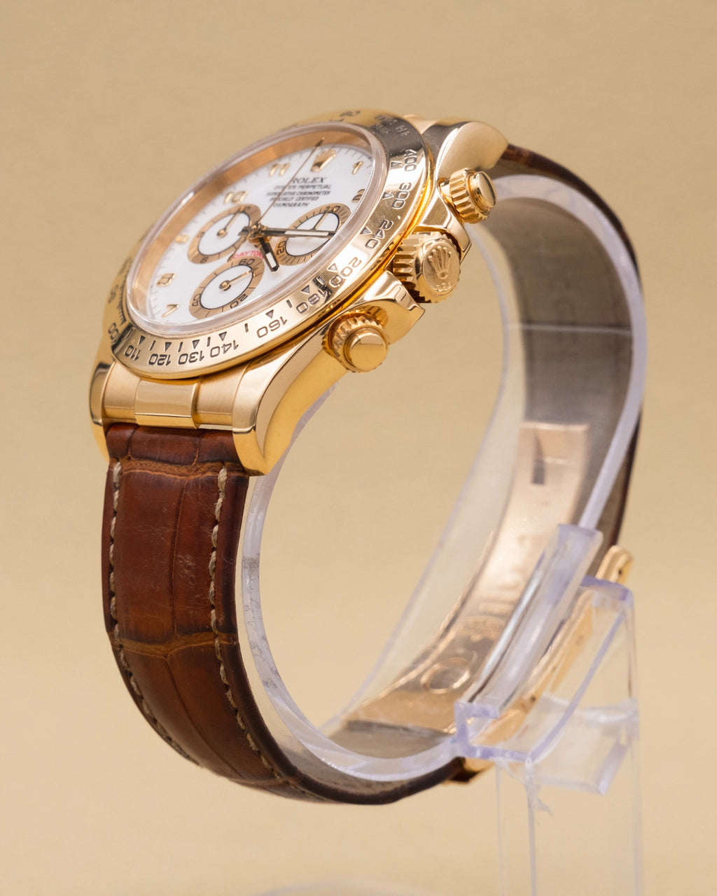 Rolex Daytona White Arabic Dial on Leather Brown 116518 2006