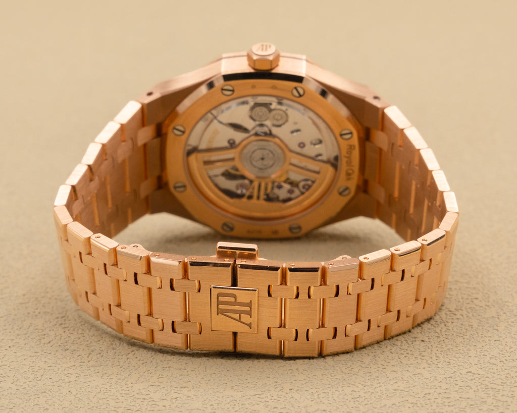 Audemars Piguet Royal Oak Blue Dial on Rose Gold 15510OR.OO.1320OR.03 Complete
