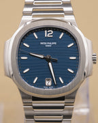 Patek Philippe Ladies Nautilus Blue Opaline Dial on Bracelet 7118/1A-001 Complete 2024