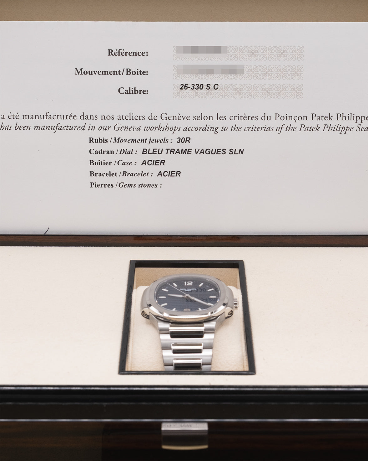 Patek Philippe Ladies Nautilus Blue Opaline Dial on Bracelet 7118/1A-001 Complete 2024