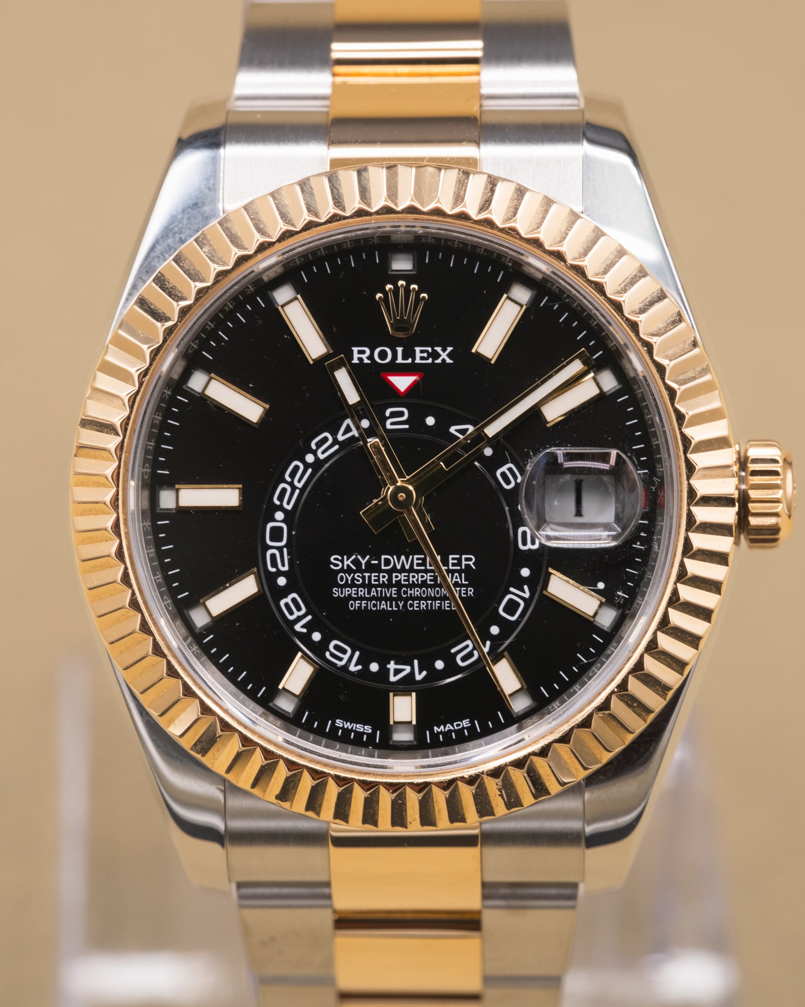 Rolex SkyDweller Black Dial on Oyster 326933 with Box