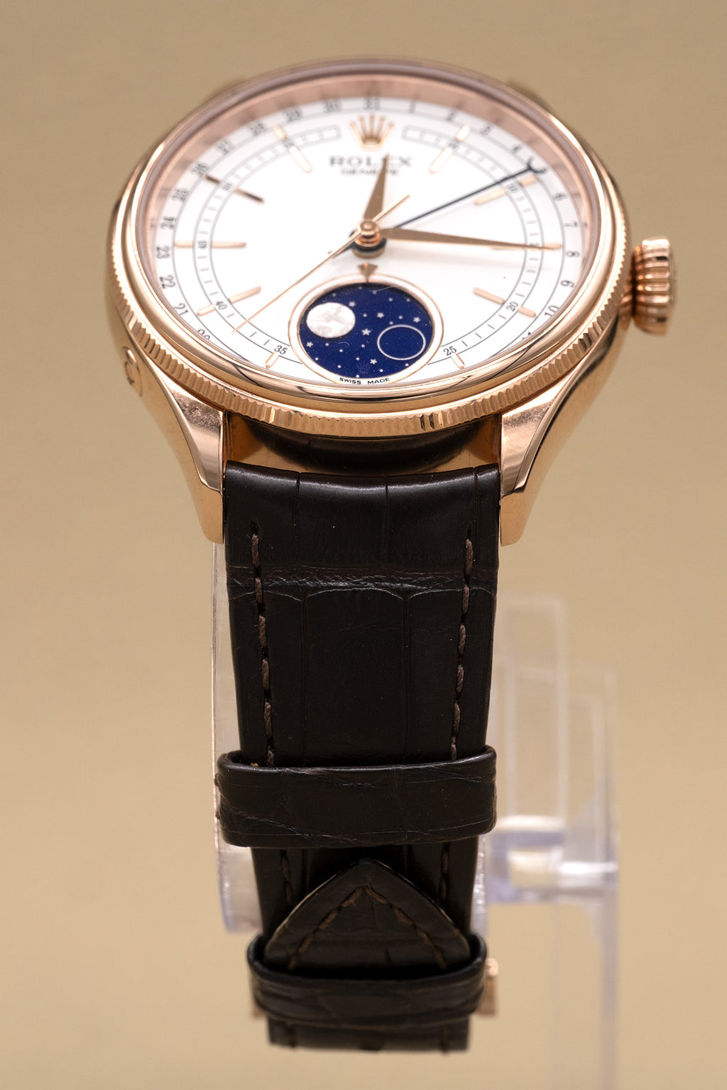 Rolex Cellini Moonphase White Dial on Leather Strap 50535 Complete 2022