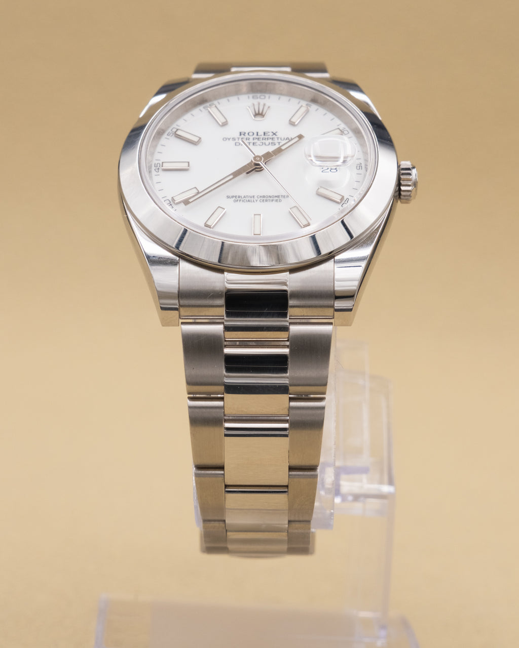 Rolex Datejust 41 White Index Dial on Oyster 126300 Complete 2024