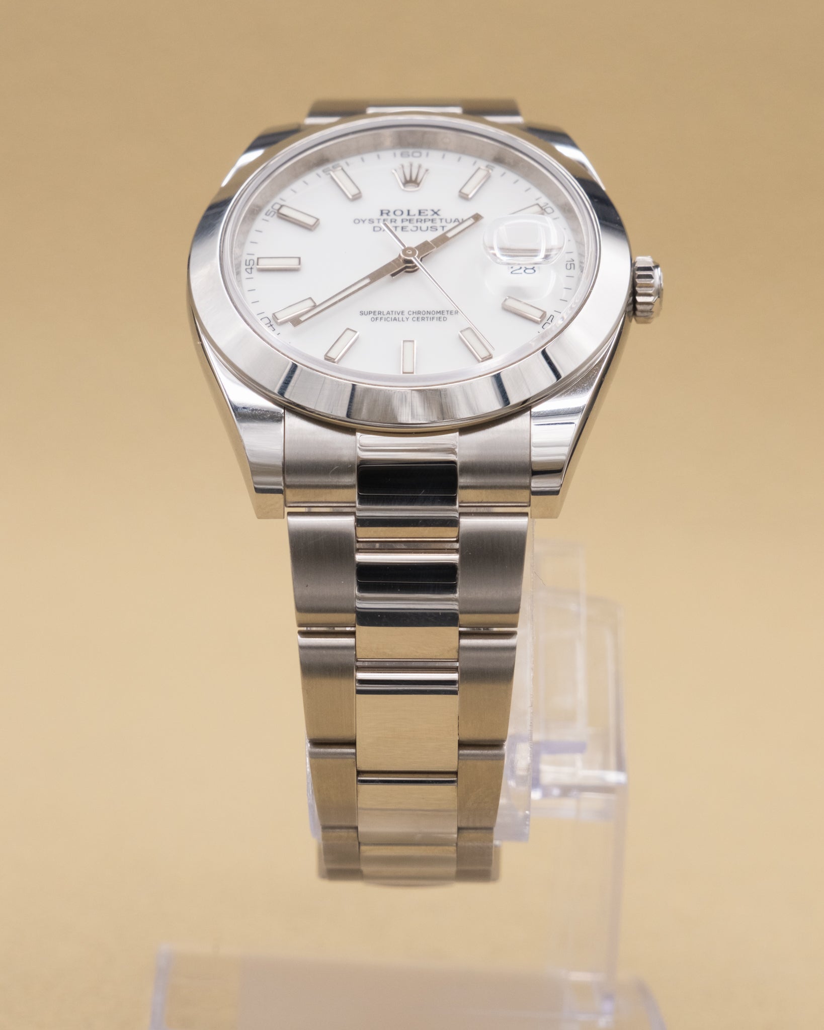 Rolex Datejust 41 White Index Dial on Oyster 126300 Complete 2024