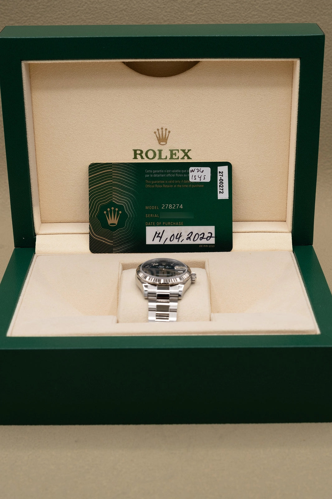 Rolex Datejust 31 Blue Roman Dial on Oyster 278274 Complete 2022