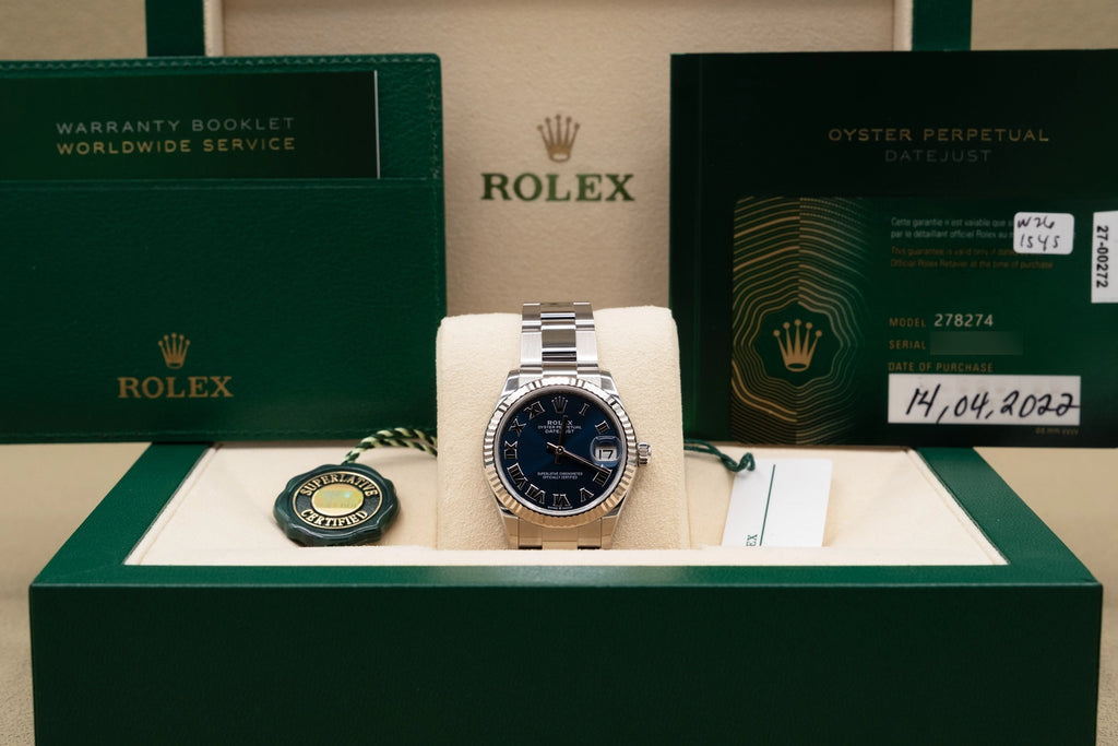 Rolex Datejust 31 Blue Roman Dial on Oyster 278274 Complete 2022