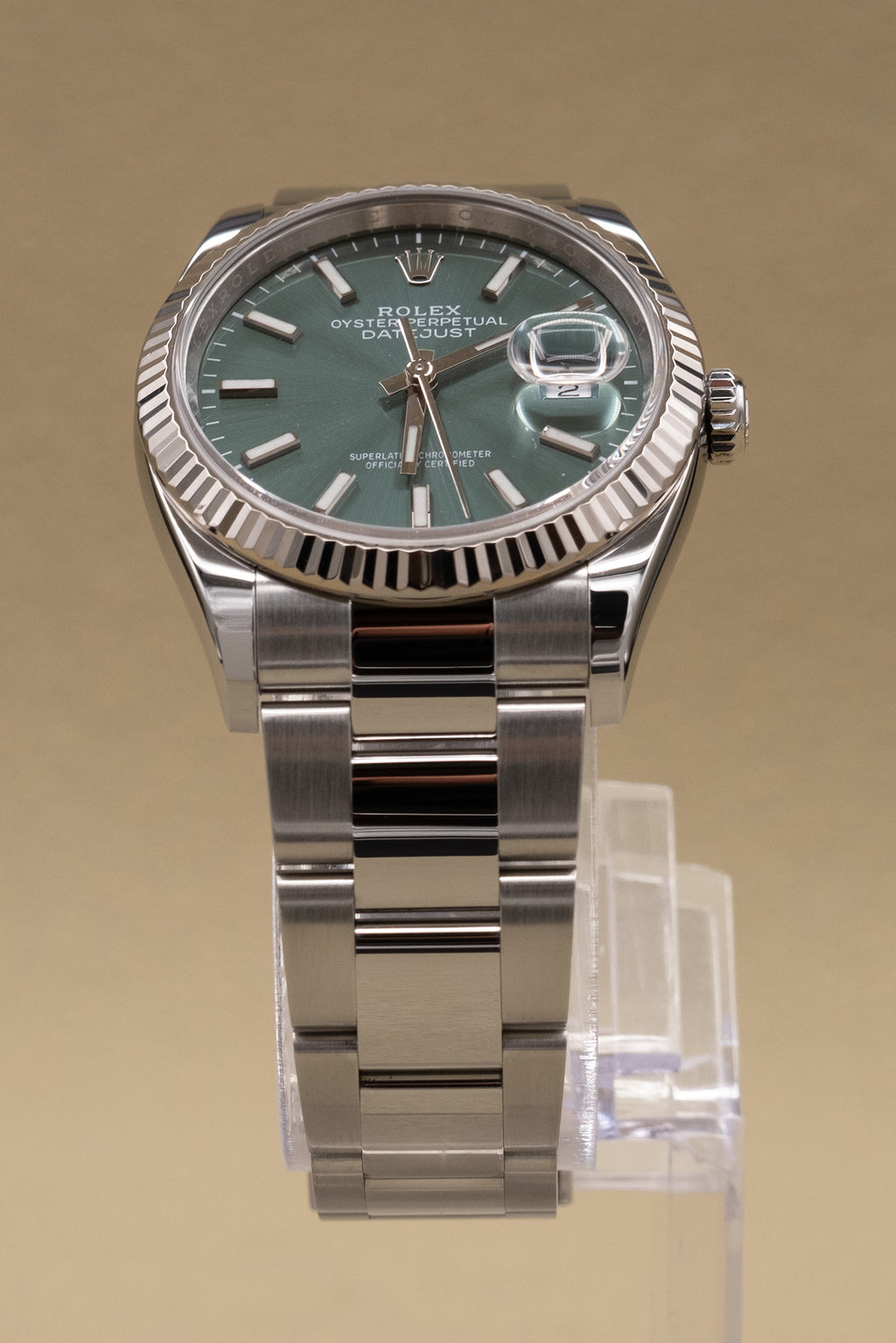 Rolex Datejust 36 Mint Green Index Dial on Oyster 126234 Complete 2023