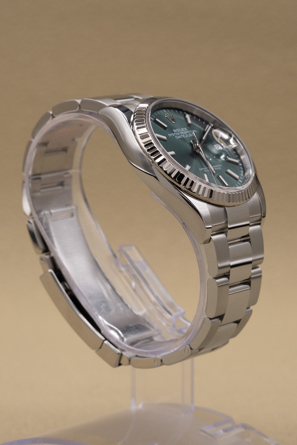 Rolex Datejust 36 Mint Green Index Dial on Oyster 126234 Complete 2023