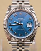 Rolex Datejust 41 Blue Roman Dial on Jubilee 126334 Complete 2026