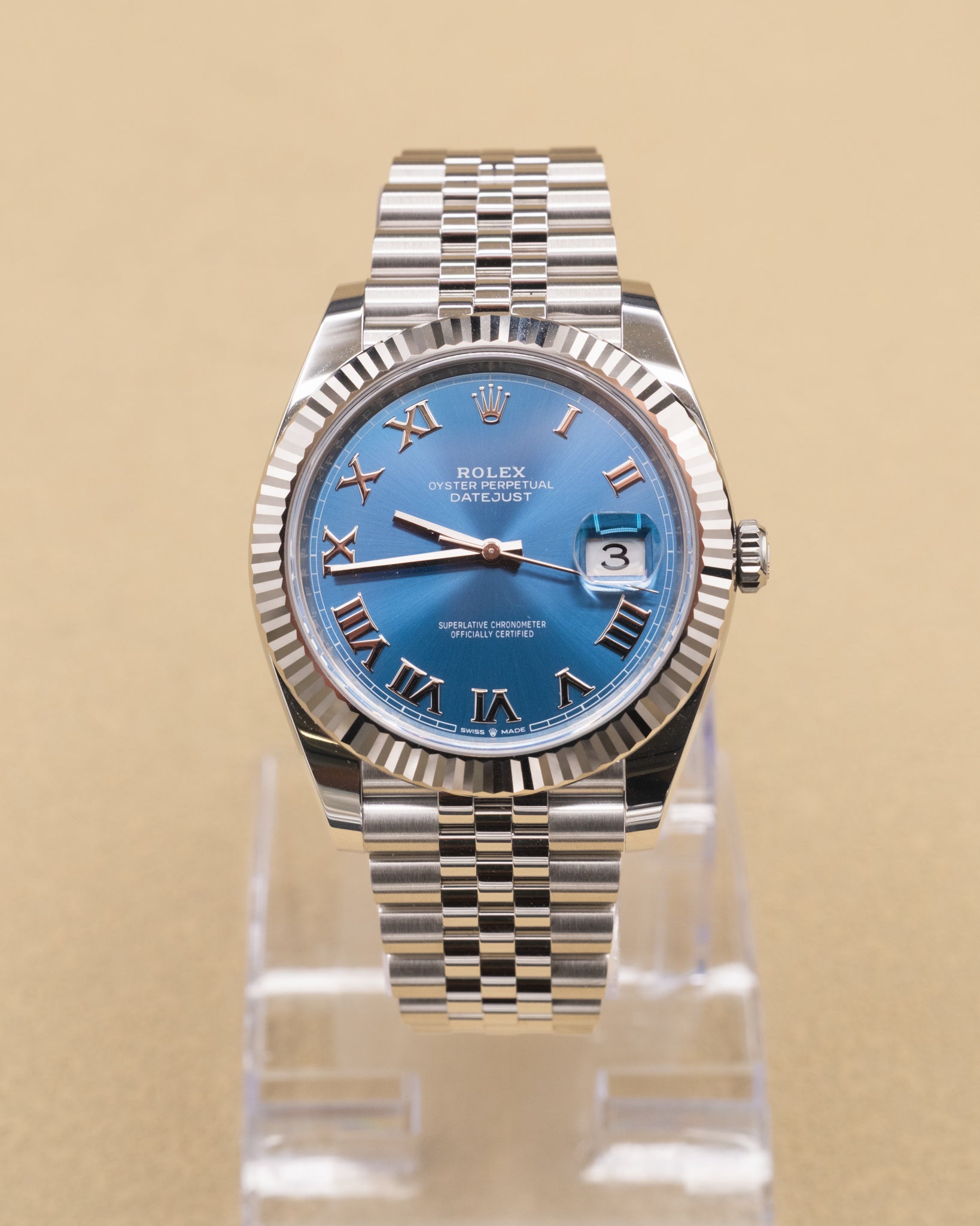 Rolex Datejust 41 Blue Roman Dial on Jubilee 126334 Complete 2026