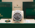 Rolex Datejust 41 Slate Green Roman Dial on Jubilee 126334 Complete