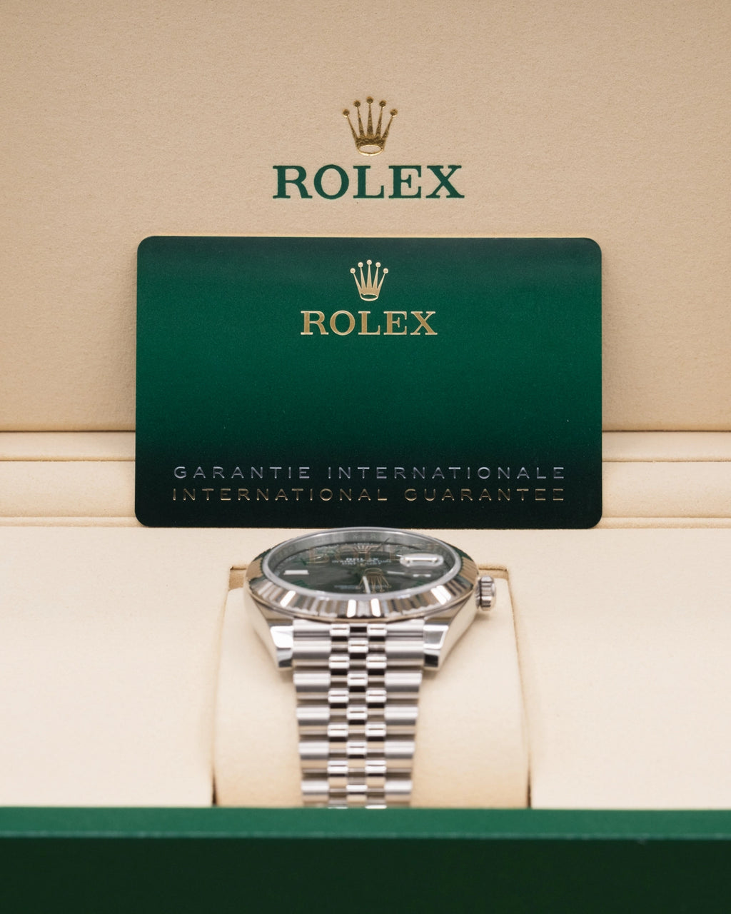 Rolex Datejust 41 Slate Green Roman Dial on Jubilee 126334 Complete