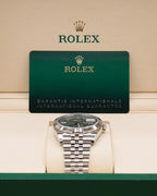 Rolex Datejust 41 Slate Green Roman Dial on Jubilee 126334 Complete