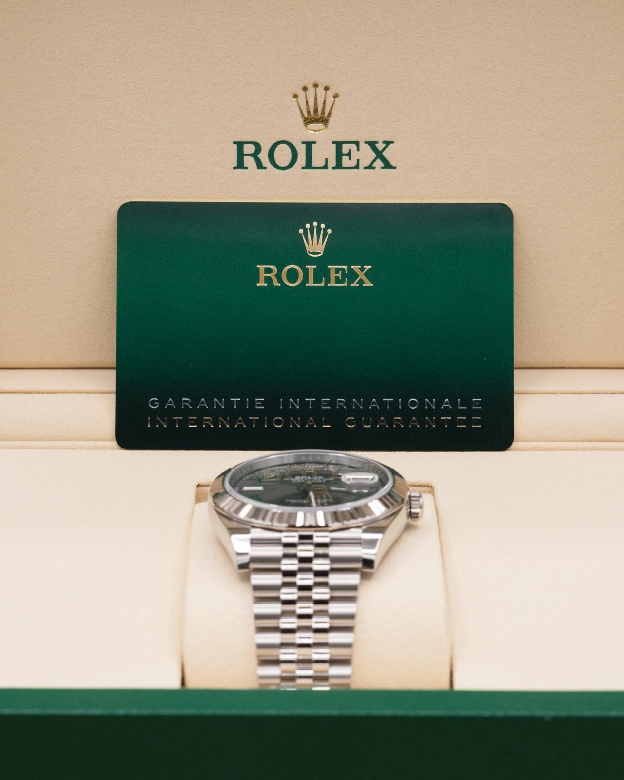 Rolex Datejust 41 Slate Green Roman Dial on Jubilee 126334 Complete
