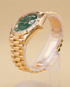 Rolex Day-Date 40 Green Roman Dial on President 228238 Complete 2026