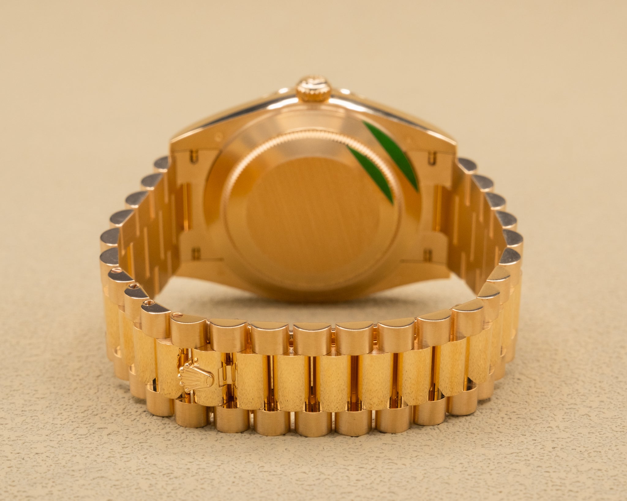 Rolex Day-Date 40 Green Roman Dial on President 228238 Complete 2026