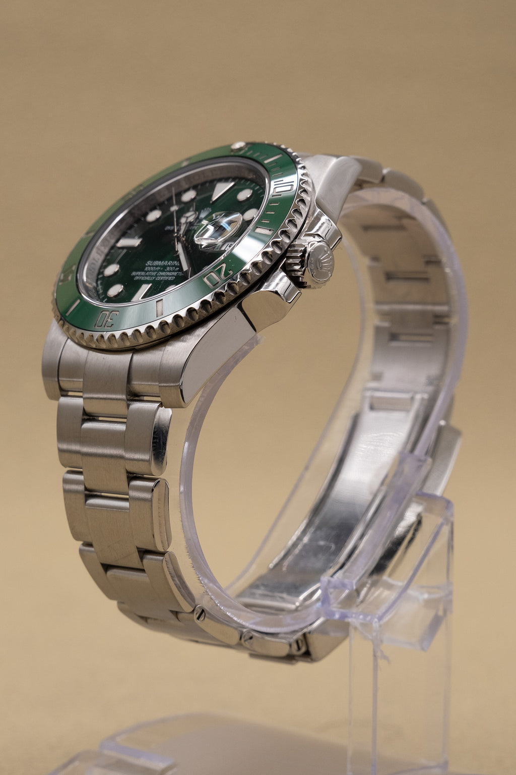 Rolex Submariner Hulk Green Dial on Oyster 116610LV Complete 2015