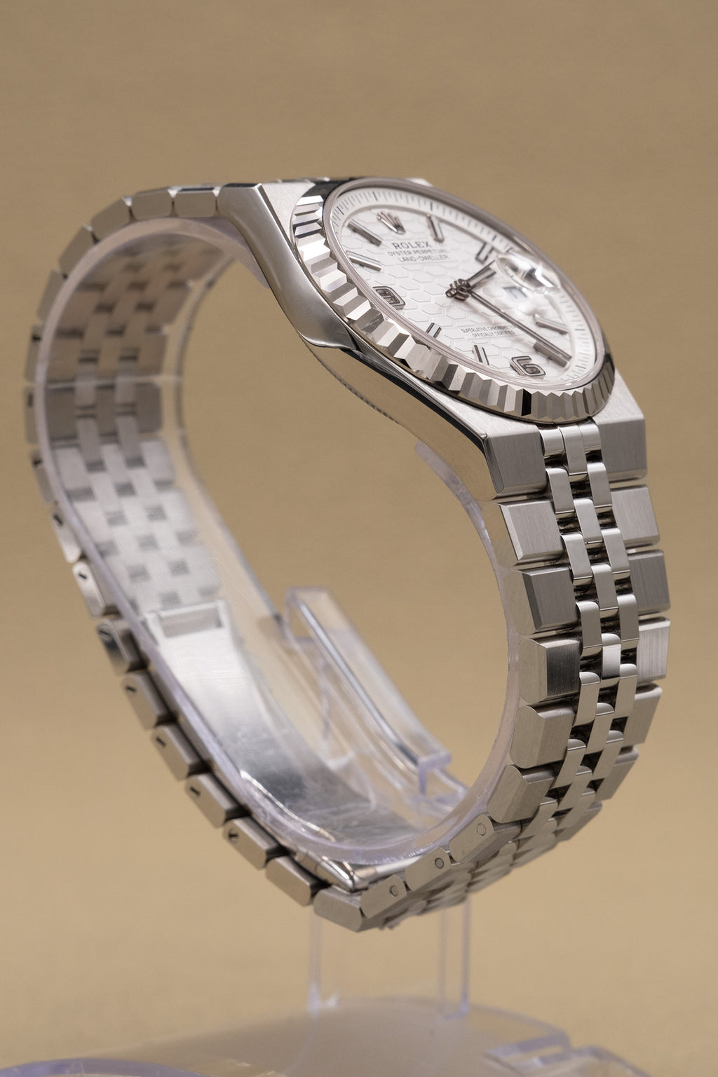 Rolex Land-Dweller 36 White Honeycomb Dial on Flat Jubilee 127234 Complete 2025