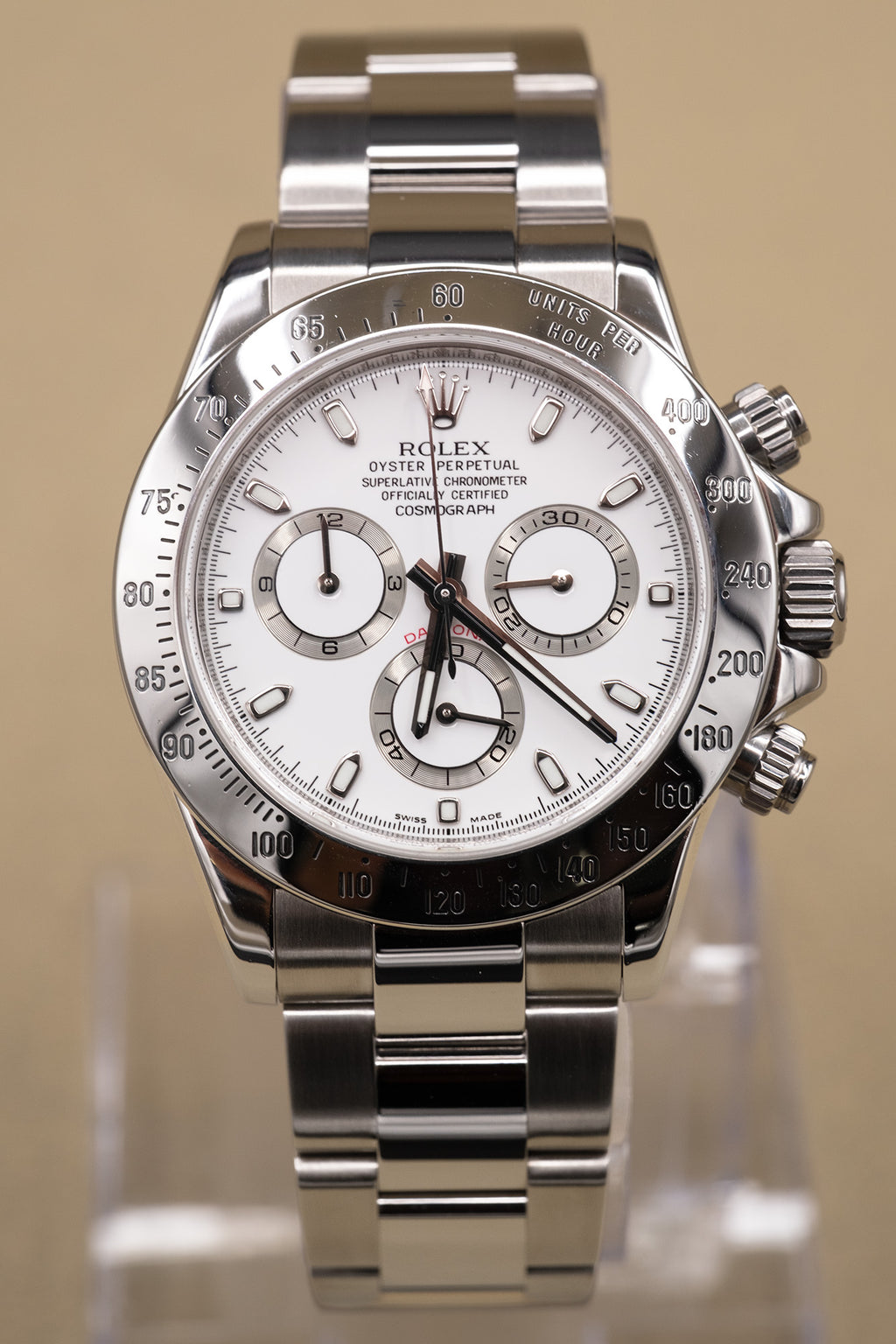 Rolex Daytona White Dial on Oyster 116520 Complete Open Date