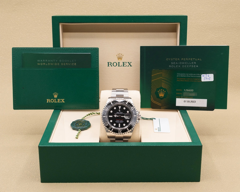 Rolex Sea-Dweller 43 Black Dial on Oyster 126600 Complete 2023