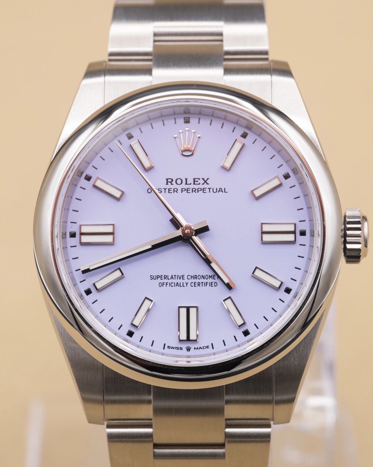 Rolex Oyster Perpetual Lavender Dial on Oyster 134300 Complete 2025