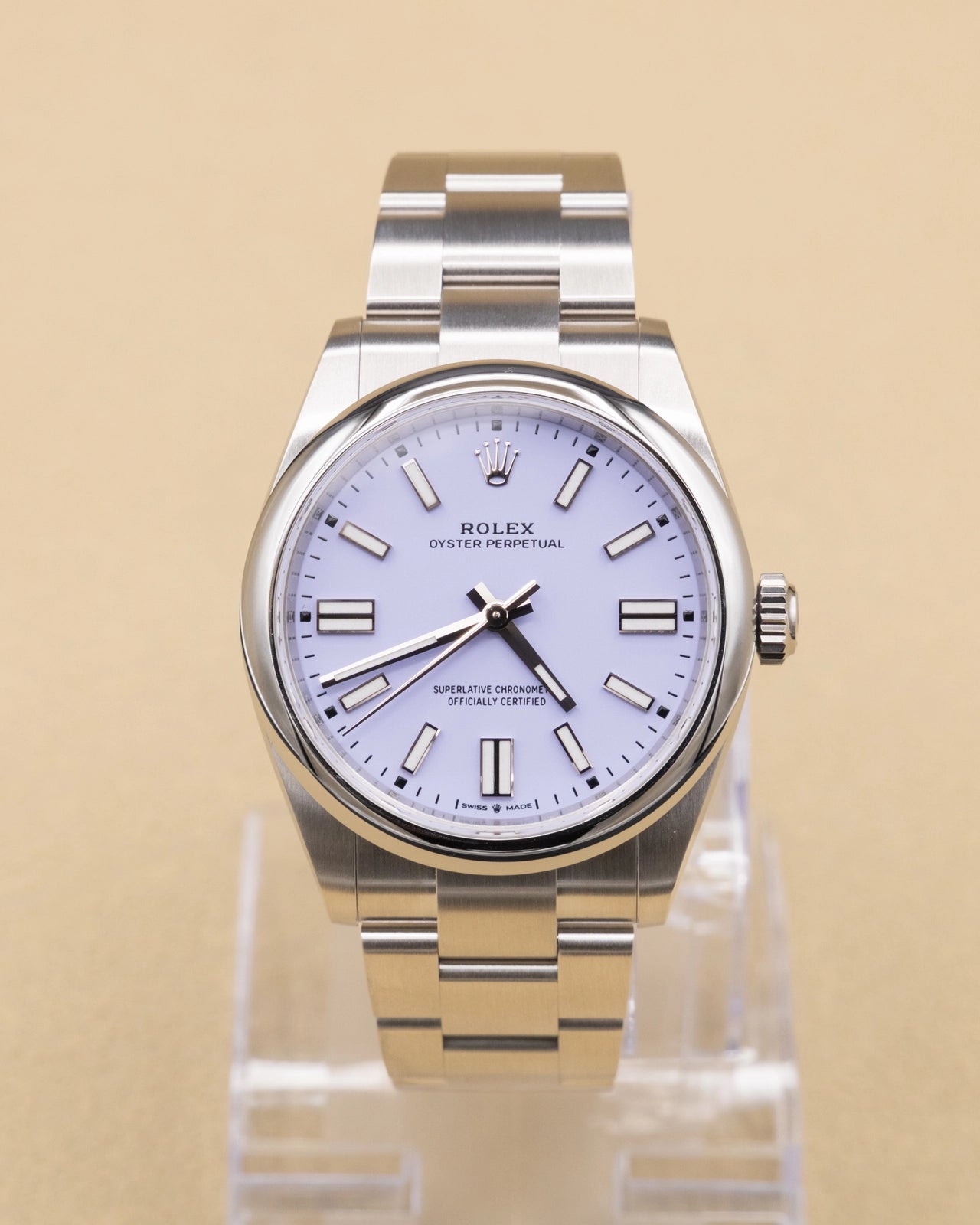 Rolex Oyster Perpetual Lavender Dial on Oyster 134300 Complete 2025