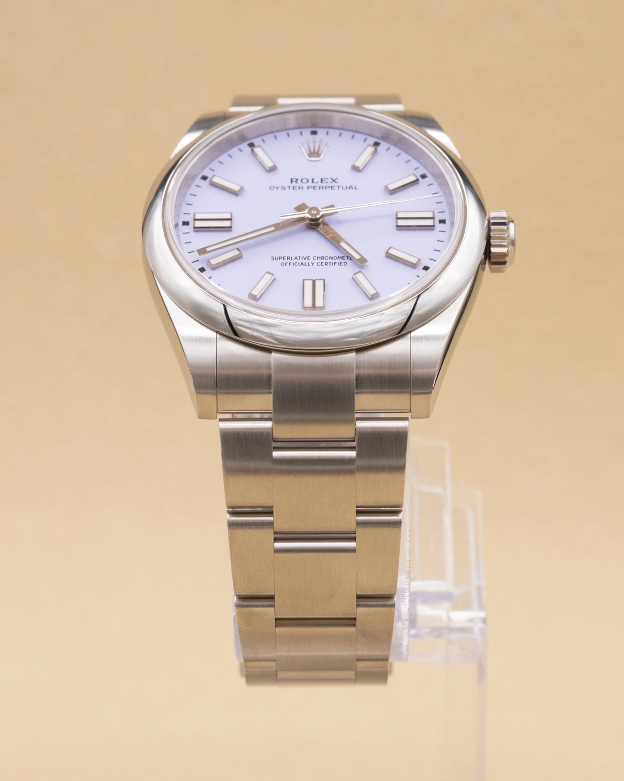 Rolex Oyster Perpetual Lavender Dial on Oyster 134300 Complete 2025