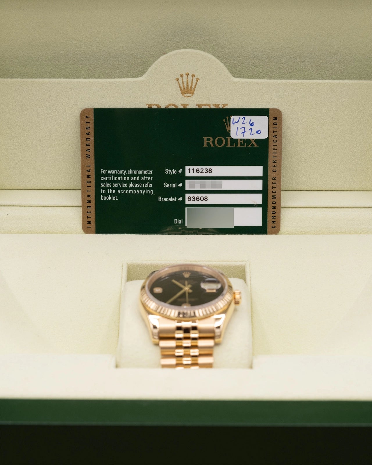 Rolex Datejust 36 Black Onyx Dial on Jubilee 116238 Complete 2014