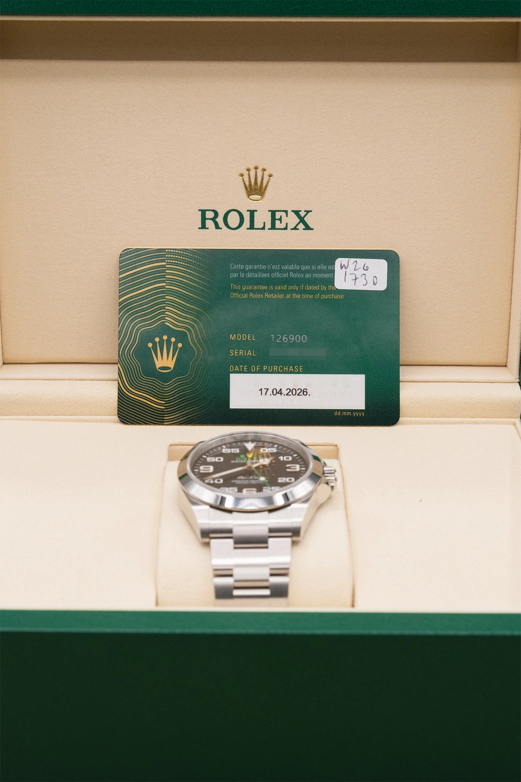 Rolex Airking Black Dial on Oyster 126900 Complete 2026